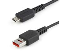 StarTech Secure Charging Cable 3ft (1m) USB-A to Micro USB - Charge-Only Data Blocker, Black