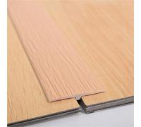 3FT/1Meter Self Adhesive T Molding Floor Transition Strip for Tile to Laminate Vinyl and Carpet, Wood Grain PVC Flat Divider Joining Gaps