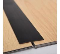 3FT/1Meter Self Adhesive T Molding Floor Transition Strip for Tile to Laminate Vinyl and Carpet, Wood Grain PVC Flat Divider Joining Gaps