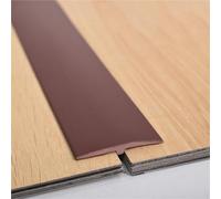 3FT/1Meter Self Adhesive T Molding Floor Transition Strip for Tile to Laminate Vinyl and Carpet, Wood Grain PVC Flat Divider Joining Gaps