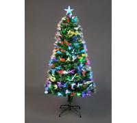 3Ft/90cm Flowers Fibre Optic Christmas Tree LED Pre-Lit Shatchi Green 3ft