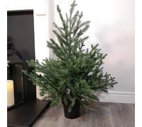 Samuel Alexander 3Ft (90Cm) Premier Potted Green Pe Pvc Glenshee Spruce Christmas Tree 537 Tips