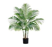 3FT Artificial Areca Palm Tree Lifelike Small Fake Palm Plant Faux Tropical Tree for House Office Living Room Indoor Decor (9 Trunks)