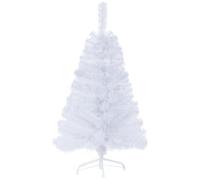 3FT Artificial Christmas Tree White Tabletop Christmas Tree with Metal Stand Mini Xmas Pine Tree for Party Supplies Indoor Outdoor Holiday Home Decoration(White)