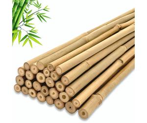 3Ft Bamboo Canes Pack Of 30 Garden Support Stakes For Plants Trees Climbing Vegetables Strong Natural Cane Outdoor Use
