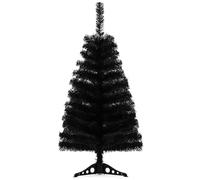 3ft Black Artificial Christmas Tree,Tabletop Christmas Pine Tree with PVC Stand Base for Christmas Halloween Home Office Holiday Decoration