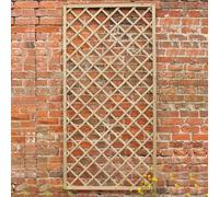 3ft by 6ft (0.9m x 1.8m) Forest Garden Hidcote Lattice Trellis - Pressure Treated