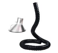 3ft Flexible Smoke Extract Hose, Air Extractor Duct Collector Arm with Hood for Lab & Workshop, Smoke Removal Pipe (BK(L 2M/6.5FT), ID 100MM/3.8/9 in)