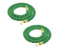 3ft Green Stanchion Rope - Premium Queue Divider for Crowd Control, Event Management, Railing Rope with Hooks, 3 Foot People Guidance System for Efficient Line Management