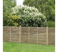 Forest 6' x 3' Pressure Treated Contemporary Slatted Fence Panel (1.8m x 0.9m)