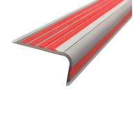 3FT L-Sd Non-Slip Stair Nosing - Peel & Stick Ed Trim Protector for Indoor/Outdoor Easy Installat Safe Solut (Red 5cm x 2.5cm x 30m)