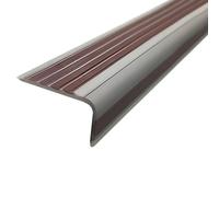 3FT L-Sd Non-Slip Stair Nosing Peel & Stick Ed Trim Protector for Indoor/Outdoor Safe Easy Installat Brown 5cm x 2.5cm x 30m - & Versatile
