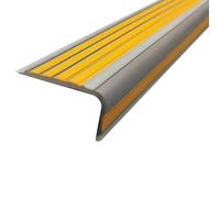 3FT L-Sd Non-Slip Stair Nosing Peel & Stick Ed Trim Protector for Indoor/Outdoor Safe Easy Installat Yellow (W5cm x H2.5cm x L30m)
