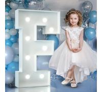 3FT Light Up Letters Birthday Decoration: Large Letters F for Party Decorations, Marquee Letters Number for Wedding Graduation Baby Shower Decorations, Mosaic Balloon Arch Stand Pre-cut DIY Foamboard