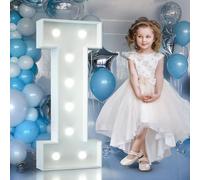 3FT Light Up Letters Birthday Decoration: Large Letters I for Party Decorations, Marquee Letters Number for Wedding Graduation Baby Shower Decorations, Mosaic Balloon Arch Stand Pre-cut DIY Foamboard