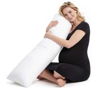 3ft Long Bolster Pillow for Pregnancy & Maternity Support, Orthopaedic Full Body Cushion with Soft Hollowfibre Filling, Single Bed Size 19”X36” for Back, Neck & Side Sleepers