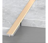 3FT Long Floor Flat Divider Strip,T Molding Floor Transition Strip, Aluminum Floor Cover Strips For Joining Floor Gaps, Carpet, Threshold Cover, Floor Tiles, 3Pcs(Gold,12.0mm/0.47in)