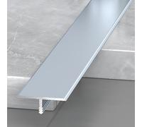 3FT Long Floor Flat Divider Strip,T Molding Floor Transition Strip, Aluminum Floor Cover Strips For Joining Floor Gaps, Carpet, Threshold Cover, Floor Tiles, 3Pcs(Grey,33.0mm/1.29in)