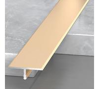 3FT Long Floor Flat Divider Strip,T Molding Floor Transition Strip, Aluminum Floor Cover Strips For Joining Floor Gaps, Carpet, Threshold Cover, Floor Tiles, 3Pcs(Gold,33.0mm/1.29in)