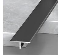 3FT Long Floor Flat Divider Strip,T Molding Floor Transition Strip, Aluminum Floor Cover Strips For Joining Floor Gaps, Carpet, Threshold Cover, Floor Tiles, 3Pcs(Black,33.0mm/1.29in)