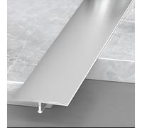 3FT Long Floor Flat Divider Strip,T Molding Floor Transition Strip, Aluminum Floor Cover Strips For Joining Floor Gaps, Carpet, Threshold Cover, Floor Tiles, 3Pcs(Silver,40.0mm/1.57in)