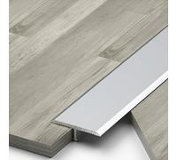 3FT Long Floor Flat Divider Strip,T Molding Floor Transition Strip, Aluminum Floor Cover Strips For Joining Floor Gaps, Carpet, Threshold Cover, Floor Tiles, 3Pcs(Silver,20.0mm/0.78in)