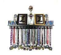 3ft- Medal Awards Rack Ultimate Medal Hanger Display and Trophy Shelf - Multi-Sport Trophy and Medal Holder for Medal Display, Plaques, Pictures, Trophies and more. Solid Wood - Large 36"