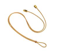 3FT Modern Macramé Pendant Cord, Adjustable 24-28 inch Minimalist Hand Braided Cotton Thread Necklace String with Gold Plated Bead, Contemporary Ethnic Jewelry Accessory for Women (yellow)