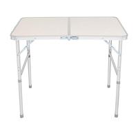 3FT Portable Aluminum Folding Table - Lightweight Adjustable Height Camping Table with Carry Handle for Indoor/Outdoor Events picnics Dining - White