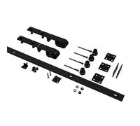 3ft Sliding Barn Door Hardware Kit Heavy-Du Double Track System Smooth & Quiet Easy Installat for 2 Doors Perfect for Home Décor Upgrade