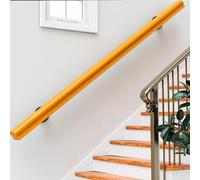 3FT Solid Wood Stair Handrail for Indoor Steps, Outdoor Wall Mounted Stair Railings, Porch Stair Banister for Elderly/Kids, Deck Railing Kit(100cm/3.3ft)