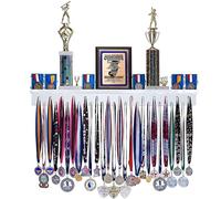 3ft Ultimate Medal Awards Rack - Trophy and Medal Hanger Display Shelf for Multi-Sport - Solid Wood 36" Large Holder for Plaques, Pictures, and More