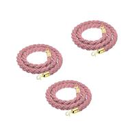 3FT Velvet Stanchion Rope with Snap Hooks Twisted Post Barrier Rope for Crowd Control Queue Divider91cm 5ft Size 3PC Set for Event & Party Management