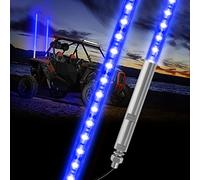 3FT Whip Light, DING.PAI 0.9M Blue LED Safety Warning Pole Lighted Antenna for ATV UTV RZR Off-Road Sand Dune Buggy 4x4 Truck (1 PC)