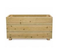 3ft Wooden Planters for Garden - Tall Planters Outdoor - Planter Box | Tall Garden Planter - Ready Built 3ft Wooden Planter, Pressure Treated Timber, Drainage & Raised Feet - Handmade in UK