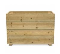 3ft Wooden Planters for Garden - Tall Planters Outdoor - Planter Box | Tall Garden Planter - Ready Built 3ft Wooden Planter, Pressure Treated Timber, Drainage & Raised Feet - Handmade in UK