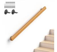 3ft Wooden Stair Railing Indoor,Hand Rails for Indoor Stairs,Non-Slip Safety Guardrail Railing for Elderly, Children, Kindergarten, Indoor Home, Outdoor Garden, Corridor, Loft, Deck （ 1Section ）