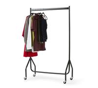 3ft Long x 5ft High Quality Heavy Duty Clothes Rail In Black Metal Construction