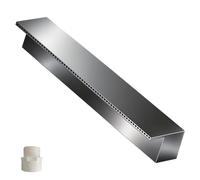 3FTLargeStainlessSteelWaterCurtainFountainSpillwayKitforBackyardDeck&GardenDecorativeWaterfall&OverflowPoolFountains91.4cm