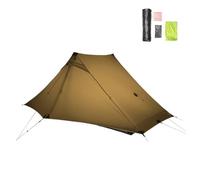 3FULGEAR Lanshan 2 Pro Tent 2 Person Ultralight Camping Tent, 3/4 Season Professional 20D Silnylon Rodless Tent for Camping, Climbing, Hiking (Khaki 2 Pro, 4 Season)