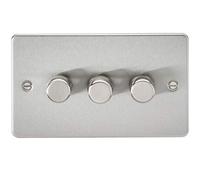 3G 2-way 10-200W (5-150W LED) Intelligent dimmer - Brushed Chrome