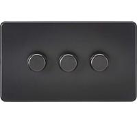 3G 2-way 10-200W (5-150W LED) Intelligent dimmer - Matt Black