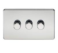 3G 2-way 10-200W (5-150W LED) Intelligent dimmer - Polished Chrome