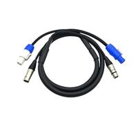 3G1.5 Hybrid Cable 3Pin XLR Lighting Combo Cable for Beam Stage Lighting DJ(2m)