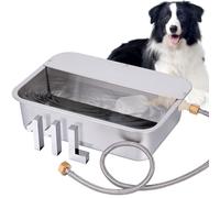3Gal Automatic Dog Water Bowl Dispenser Large Breed Stainless Outdoor Water Bowl for Dogs Pet Waterer XLarge Auto Fill Dog Waterer for Big Dogs Cats Chicken Livestock (15.7" X 11.8")