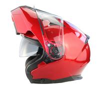 3GO E335 Motorcycle Helmet Burgundy Full Face Modular Sun Visor ECE ACU Gold Approved Bike Racing Crash Protector (M (57-58 CM)) - Burgandy - M