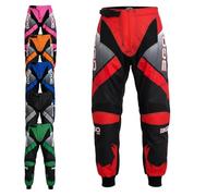 3GO Kids MX Motorbike Motocross Trouser - Junior Off Road MX Pants for Quad ATV, Motorbike Motorcycle Quad Pit Dirt-Bike Off Road Kart ATV Child MTB BMX1 - Motocross Kids MX Sports Racing Trouser Red