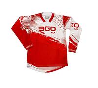 3GO KIDS MX RACE SHIRTS New Motorbike Motocross Clothing Quad Kart ATV Child MTB BMX Pit Dirt Bike Racing Sports Junior Jersey Top -Red-3-4
