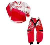 3GO KIDS MX RACE SUIT - Junior Motorbike Motocross Off Road Quad Pit Kart ATV Child BMX Dirt Bike Racing Top Pant Pink (24 inches, TOP (11-13 years))