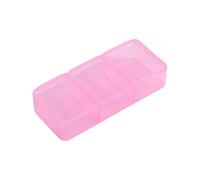 3Grids Pill Case, Plastic Pill Storage Box, Tablet Plastic Pill Medicine Box Holder Organizer, Portable Travel Pill Container for One Day(pink)
